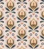Cream 180 TC Floral Cotton Queen Double Bedsheet 2 Pillow covers