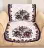 Cream 5 Seater Floral 10Pcs Sofa Covers