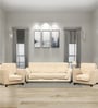 Cream 5 Seater Abstract 10Pcs Sofa Covers
