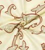 Cream Abstract 186 TC 100% Cotton Queen Sized Bed Sheets with 2 Pillow Covers