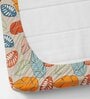 Cream Abstract 220 TC Cotton Blend Fitted Single Sized Bedsheet With 1 Pillow Cover