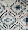 Cream Abstract 3 ft x 5 ft Machine Made Carpet