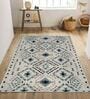 Cream Abstract 4 ft x 6 ft Machine Made Carpet
