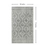 Cream Geometric 4 Ft X 6 Ft Machine Made Carpet
