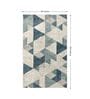 Cream Abstract Polyester 3 ft X 5 ft Machine Made Carpet