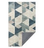 Cream Abstract Polyester 3 ft X 5 ft Machine Made Carpet