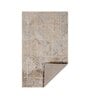 Cream Abstract Polyester 3 ft X 5 ft Machine Made Carpet