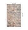 Cream Abstract Polyester 5 ft X 7 ft Machine Made Carpet