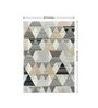 Cream Geometric Polyester 5 ft X 7 ft Machine Made Carpet
