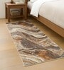 Cream Abstract Polypropylene 5 ft x 2.5 ft Machine Made Runner