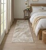 Cream Abstract Polypropylene 5 ft x 2.5 ft Machine Made Runner
