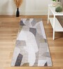 Cream Abstract Polypropylene 5 ft x 2 ft Machine Made Runner