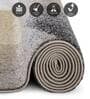 Cream Abstract Polypropylene 5 ft x 2 ft Machine Made Runner