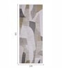 Cream Abstract Polypropylene 5 ft x 2 ft Machine Made Runner