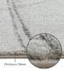 Cream Abstract Polypropylene 6 ft x 4 ft Machine Made Carpet