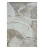 Cream Abstract Polypropylene 6 ft x 4 ft Machine Made Carpet