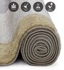 Cream Abstract Polypropylene 7 ft x 5 ft Machine Made Carpet