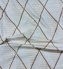 Cream Geometric Polycotton Double King Fitted Bedsheet With 2 Frill Pillow Covers