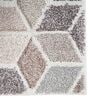 Cream Geometric Wool 3 ft X 5 ft Machine Made Carpet