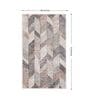 Cream Geometric Wool 4 Ft X 6 Ft Machine Made Carpet