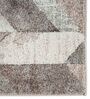 Cream Geometric Wool 4 Ft X 6 Ft Machine Made Carpet