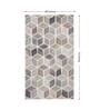 Cream Geometric Wool 4 ft X 6 ft Machine Made Carpet