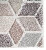 Cream Geometric Wool 4 Ft X 6 Ft Machine Made Carpet