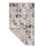 Cream Geometric Wool 5 ft X 7 ft Machine Made Carpet