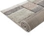Cream Abstract Wool 5 ft X 7 ft Machine Made Carpet