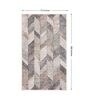 Cream Abstract Wool 6 ft x 9 ft Machine Made Carpet