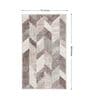 Cream Abstract Wool 6 ft x 9 ft Machine Made Carpet