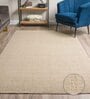 Cream Abstract Wool 6 x 9 Feet Hand Woven Carpet