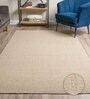 Cream Abstract Wool 8 x 10 Feet Hand Woven Carpet