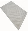 Cream Geometric Wool And Cotton 5 X 8 Ft Hand Tufted Carpet