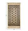 Cream and Beige Persian 2x3 Feet Machine Made Runner