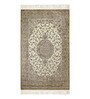 Cream and Beige Persian 3x5 Feet Machine Made Carpet