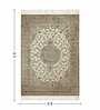 Cream and Beige Persian 3x5 Feet Machine Made Carpet