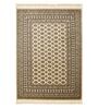 Cream and Beige Persian 4x6 Feet Machine Made Carpet