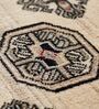 Cream and Beige Persian 4x6 Feet Machine Made Carpet