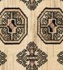 Cream and Beige Persian 4x6 Feet Machine Made Carpet