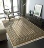 Cream and Beige Persian 4x6 Feet Machine Made Carpet
