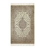 Cream and Beige Persian 4x6 Feet Machine Made Carpet
