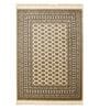Cream and Beige Persian 5x7 Feet Machine Made Carpet