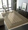 Cream and Beige Persian 5x7 Feet Machine Made Carpet
