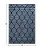 Cream and Blue Moroccan 3x5 Feet Machine Made Carpet