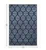 Cream and Blue Moroccan 4x6 Feet Machine Made Carpet