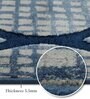 Cream and Blue Moroccan 5x7 Feet Machine Made Carpet