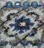 Cream and Blue Neo Persian 4x6 Feet Machine Made Carpet