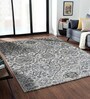 Cream and Blue Neo Persian 5x7 Feet Machine Made Carpet