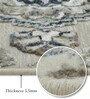 Cream and Blue Neo Persian 5x7 Feet Machine Made Carpet